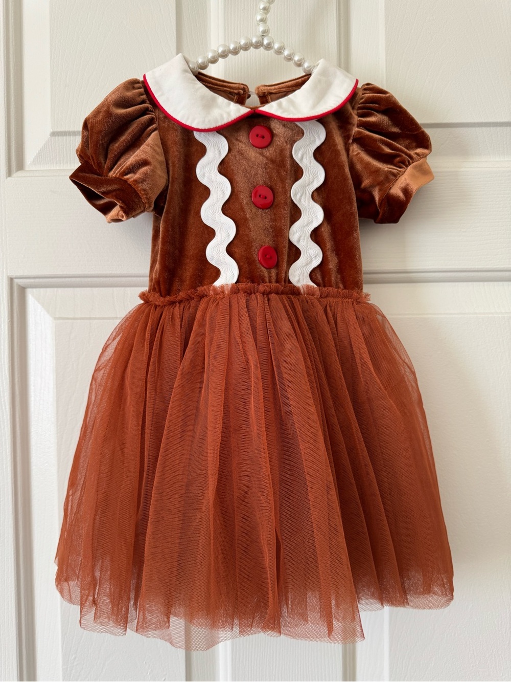 Taylor Joelle Velvet Gingerbread Dress with bloomers size 18-24 months
